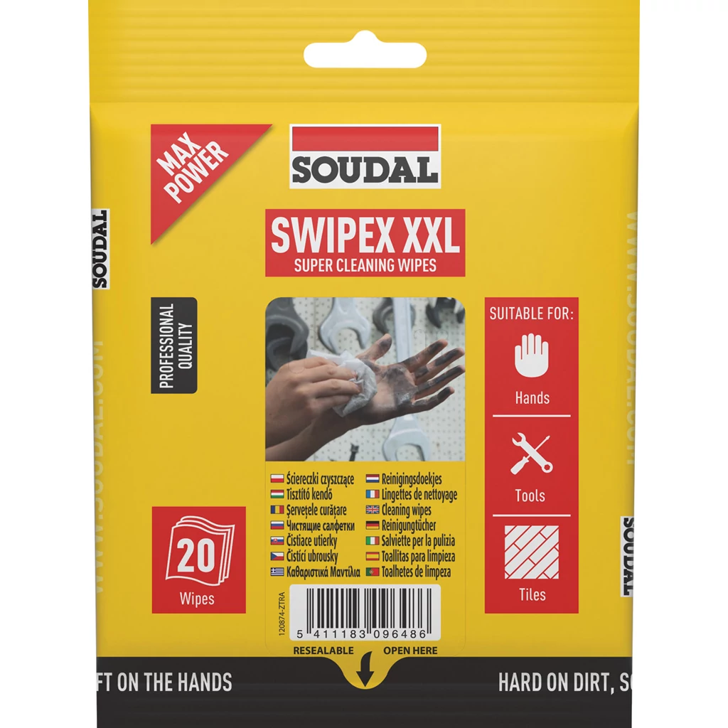 Soudal Ipari tisztító Swipex 20 db/cs Soudal Ipari tisztító Swipex 20 db/cs